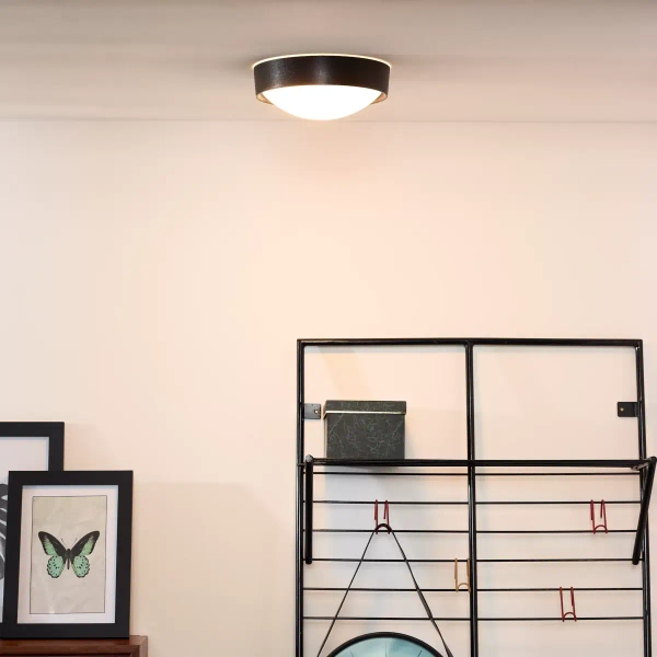 Sufitowa lampa na korytarz Lex 08109/01/30 Lucide okrągła metalowa czarna