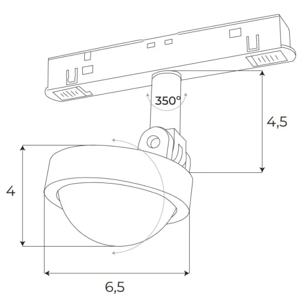 Magnetyczna szynowa lampa Zigbee M0046Z LED 8W 2700-5500K biały