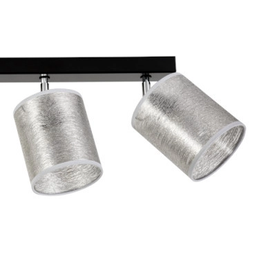 Sufitowa lampa regulowana NEVOA 56794404 materiałowa tuby loftowe srebrne