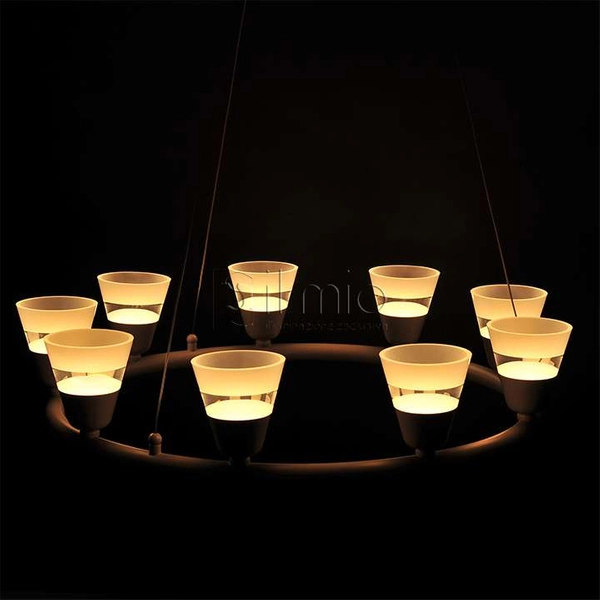 LAMPA wisząca BELL LED 45W 3000K 306678 IL MIO okrągła OPRAWA zwis aluminium biały