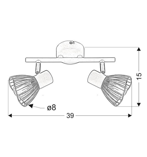 2-punktowa lampa ścienna Fly 92-61898 z regulacją czarny