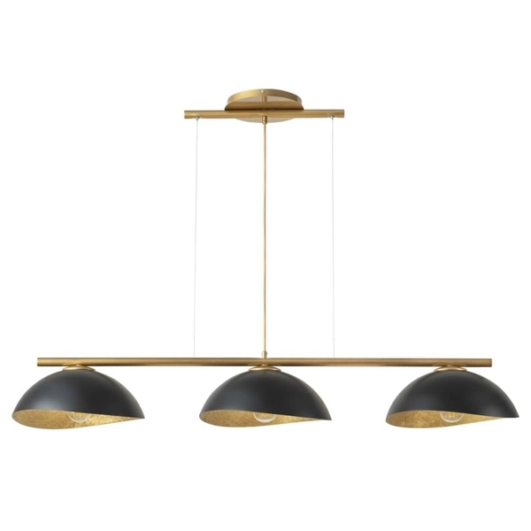 Lampa wisząca nad wyspę kuchenną z żywicy Solar 40573 Sigma czarna złota