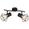 Industrialna LAMPA sufitowa PRISKA 54017-2 Globo metalowa OPRAWA plafon druciane klatki regulowane czarne