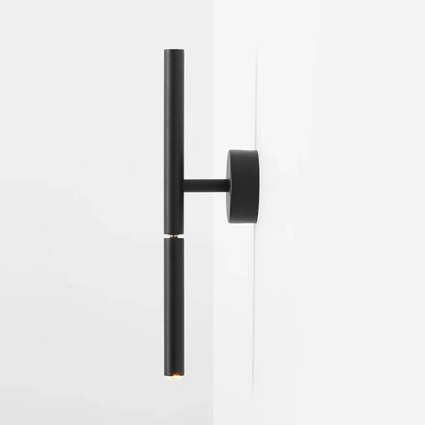 Lampa ścienna regulowana Stick 1084C1 Aldex tuba metalowa czarna