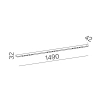 Sufitowa lampa listwa LENS LINE LED 21W 3000K do salonu liniowa belka 40262-M930-W3-00-13