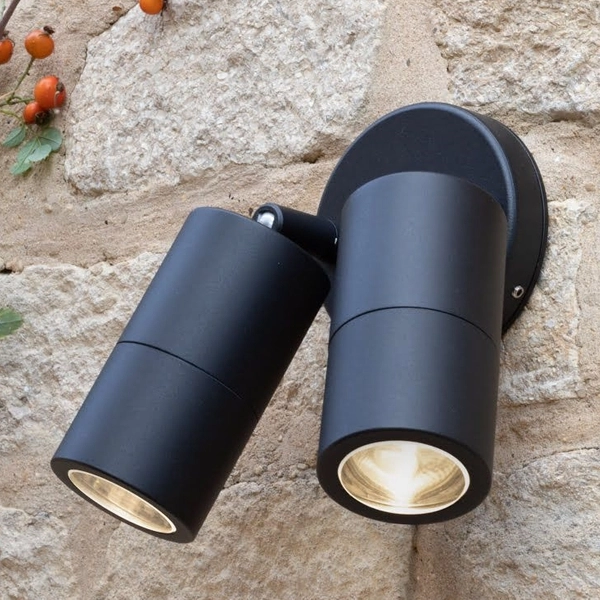 Zewnętrzny kinkiet Ortega ORT0922 Dar Lighting reflektor IP65 czarny