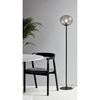Kulista lampa podłogowa Alton 2010514047 szklana czarny przydymiony