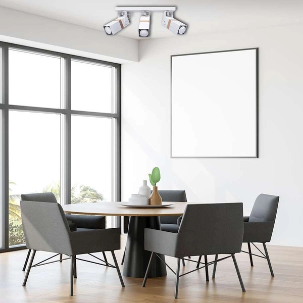 Regulowana LAMPA sufitowa VIDAR MLP5407 Milagro skandynawska OPRAWA metalowy SPOT reflektorki białe