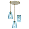 LAMPA wisząca AZURINE 5227 Rabalux szklana OPRAWA zwis kaskada niebieska złota