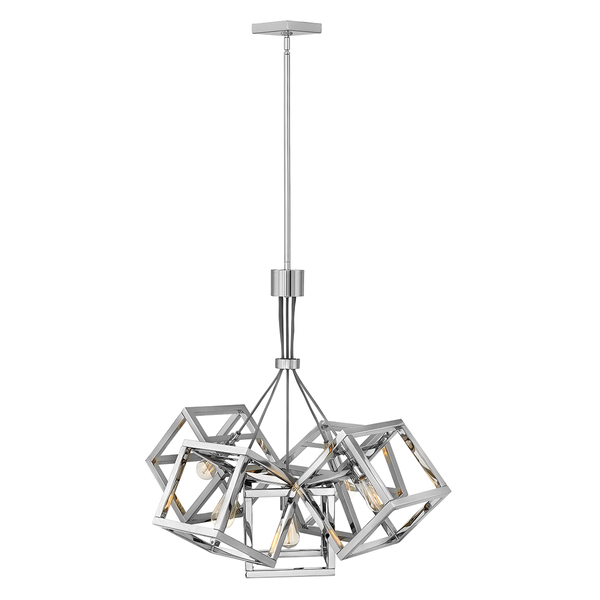 Lampa zwisowa QN-ENSEMBLE5P-PN kostka nowoczesna nikiel