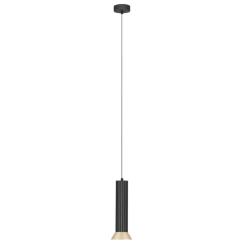 Metalowa wisząca lampa MARENZO LE45600 nad stół czarna złota