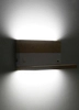 Salonowa lampa ścienna Anet z półką USB LED 4W 4000k biała drewno