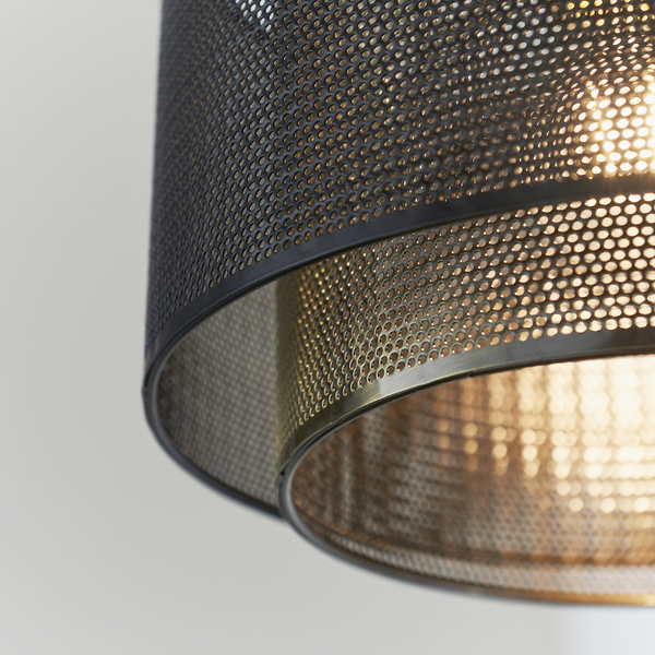 Lampa wisząca Plexus 72831 Endon metalowa ażurowa loftowa czarna