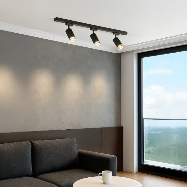 Zestaw szynowy z lampami Pipe Ring Track ML2083 tubki czarny