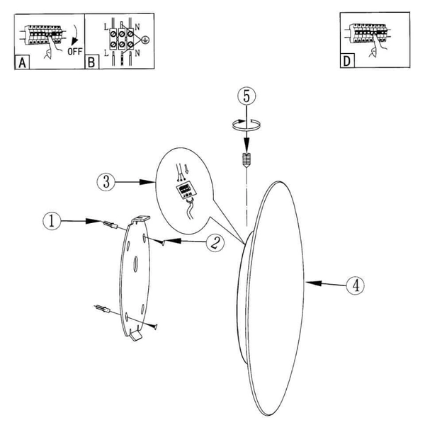 Plafon LAMPA sufitowa PLATILLO LP-8102/1C-6W WH Light Prestige okrągła OPRAWA metalowa LED 6W 3000K talerz moon biały