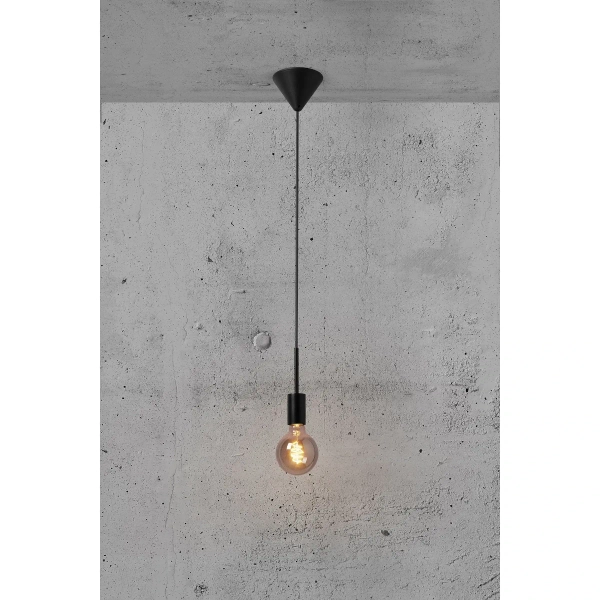 Industrialna lampa wisząca Paco 2112053003 żarówka na kablu czarna