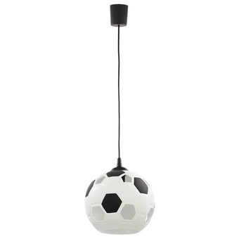 Lampa wisząca Football 6147 TK Lighting do dziecięcego pokoju piłka czarna biała