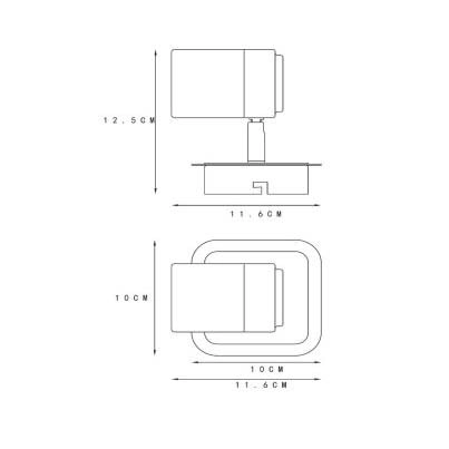 Regulowana lampa sufitowa Lennert 26958/05/30 ogrodowa czarna