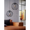 Wisząca lampa druciana BERONI 2213323003 nad stół czarny OUTLET