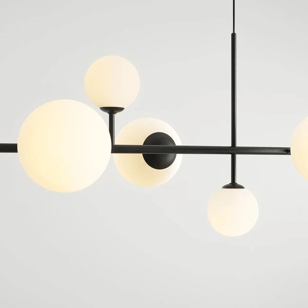 Loftowa lampa wisząca Dione 1092N1 nad wyspę czarna biała