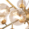 LAMPA wisząca DALLAS MOD545PL-24G Maytoni modernistyczna LAMPA szklany ZWIS molekuły kule balls złote bursztynowe