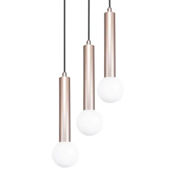 Metalowa lampa wiszące Filano PND-33574-3-CF potrójna kawowa