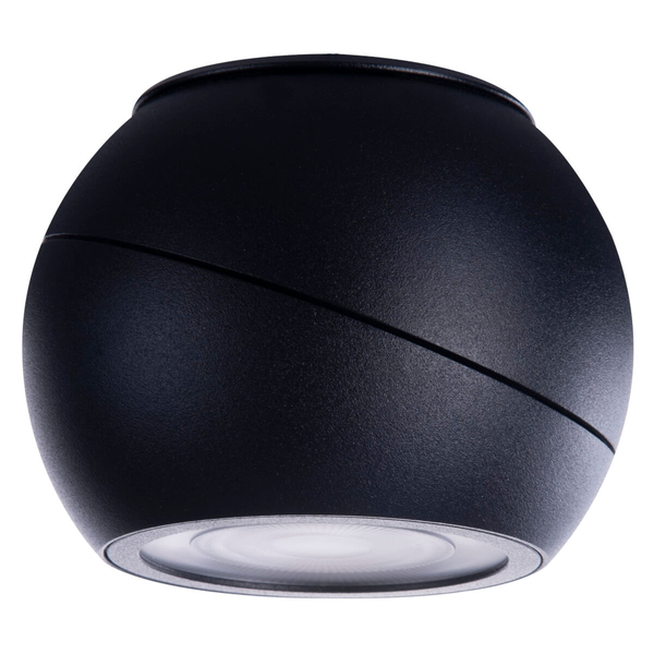 Okrągła lampa sufitowa Skye AZ4518 LED 12W 3000K do sypialni kula czarna