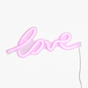 Lampka neonowa LED stołowa Neon FM-WN01 Zumaline love różowa biała