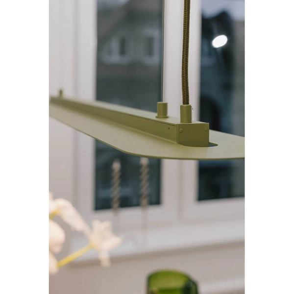 Zwisowa lampa do jadalni Senkei SNB61414P2 LED 24W 3000K oliwkowa