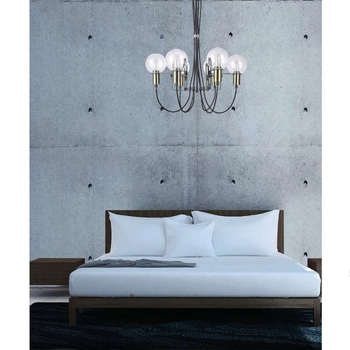 Żyrandol LAMPA wisząca GIANNI MD16096-6B Italux metalowa OPRAWA zwis szklane kule balls przezroczyste
