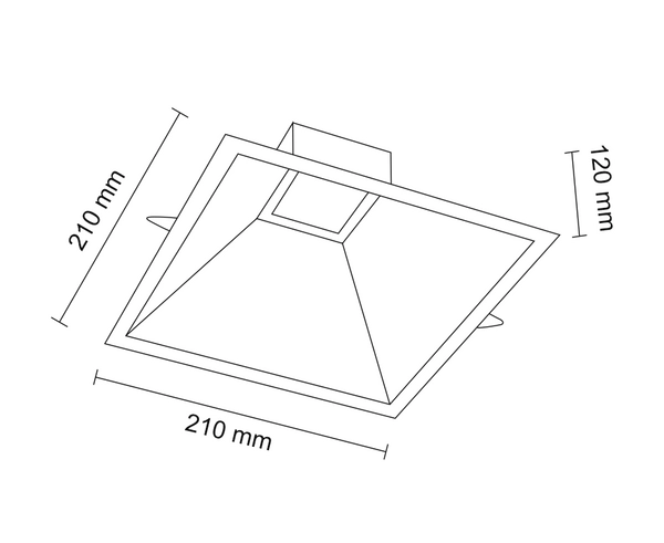 Wpust LAMPA sufitowa UBE IL 7374 Shilo kwadratowa OPRAWA podtynkowa LED 10W 3000K oczko metalowe białe