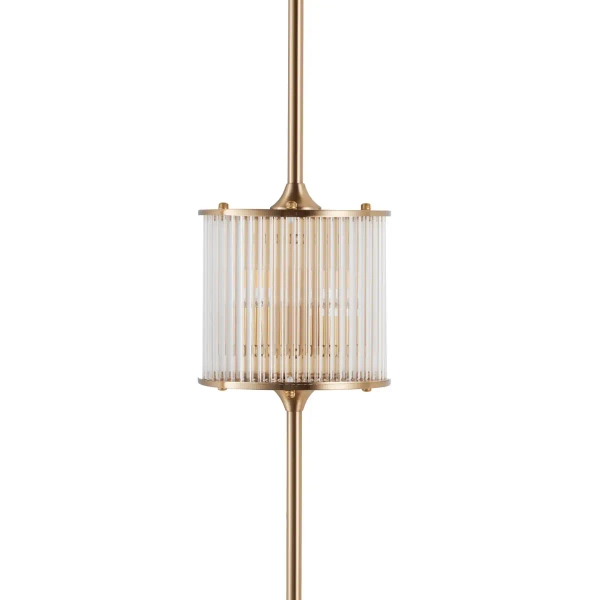 Kinkiet ścienny antyczny SERGIO ST-DL8534 złoty transparentny szklany metal G9 do salonu