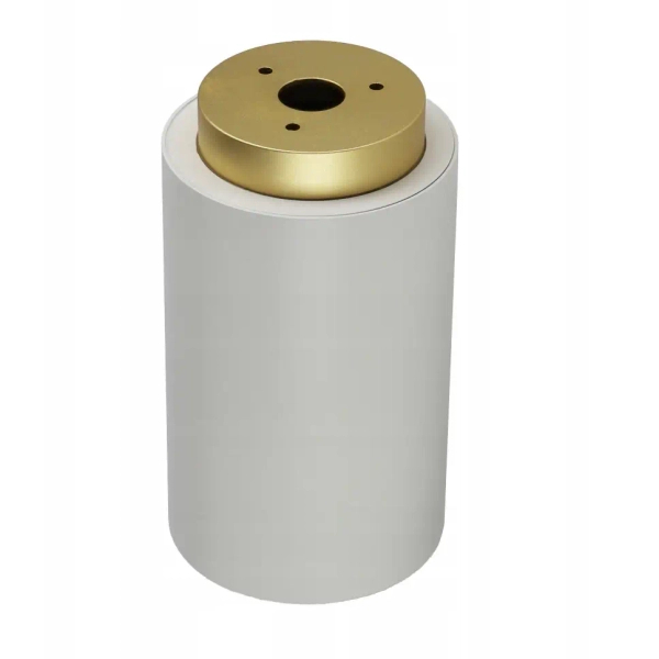 Sufitowa lampa spot CGSPOTLEDWHITEGOLD15 metalowa tuba biała złota