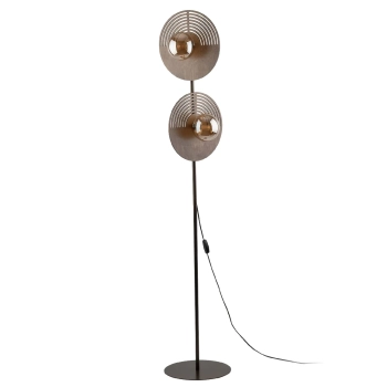 Skandynawska stojąca lampa Lunar Wood 16135 drewniana brązowy