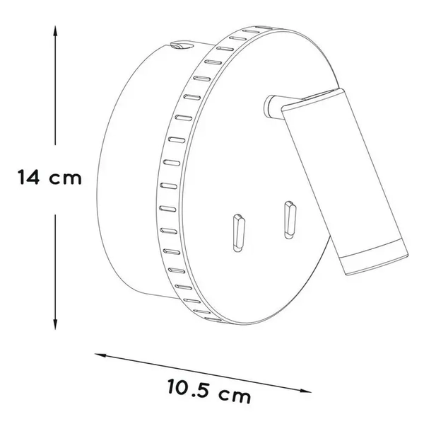 Ścienna lampa nad łóżko BENTJER 79201/09/30 Lucide LED 6W+3W 3000K czarny