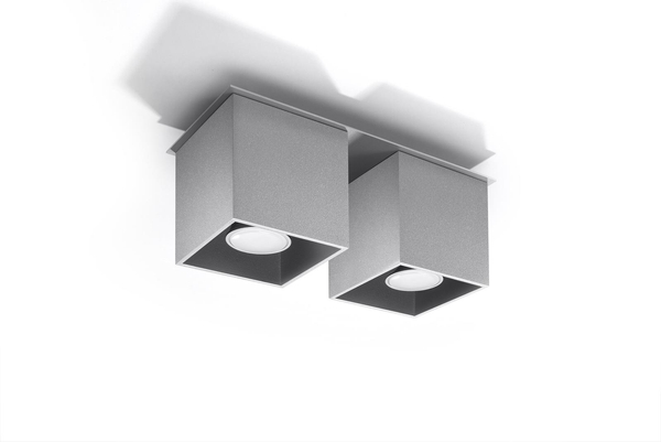 Downlight LAMPA sufitowa SL.0064 metalowa OPRAWA kostki szare OUTLET