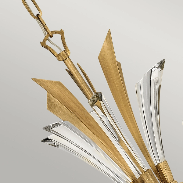 Żyrandol dekoracyjny wiszący QN-VIDA6 kryształy złoty