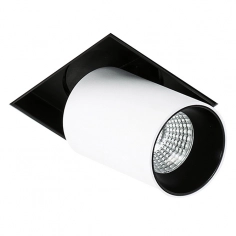 Wpust LAMPA sufitowa NOVUM TRIMLESS GL7119-1/12W 3000K WH+BL Italux OPRAWA LED 12W oczko do wbudowania tuba biała