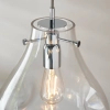 Szklana lampa wisząca Utopia 94521 industrialna przezroczysta chrom