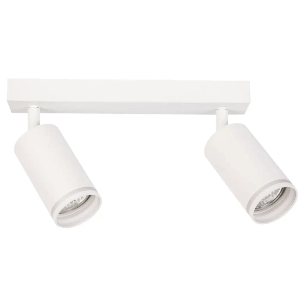 Dwupunktowa lampa sufitowa Pipe Ring Spot ML2070 na belce biały