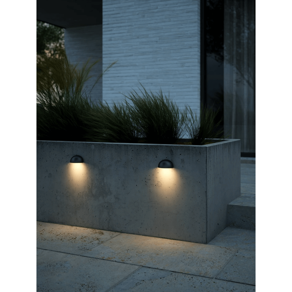 Półokrągła lampa ścienna SCOR 2320731003 IP44 zewnętrzna czarny