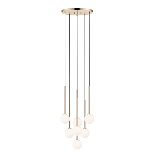 Molekułowa lampa wisząca Arcturus P0574-07F-F7AA Zumaline biały złoty