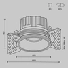 Lampa podtynkowa Round DL058-12W3K-TRS-B LED 12W 3000K do jadalni czarna