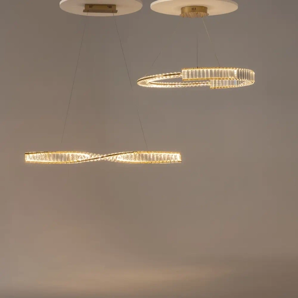 Kryształowa lampa wisząca Krone P097PL-L28BS3K LED 27W 3000K mosiądz