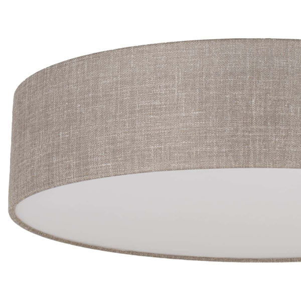 Lampa sufitowa okrągła do salonu Rondo 5638 TK Lighting lniana szara beżowa
