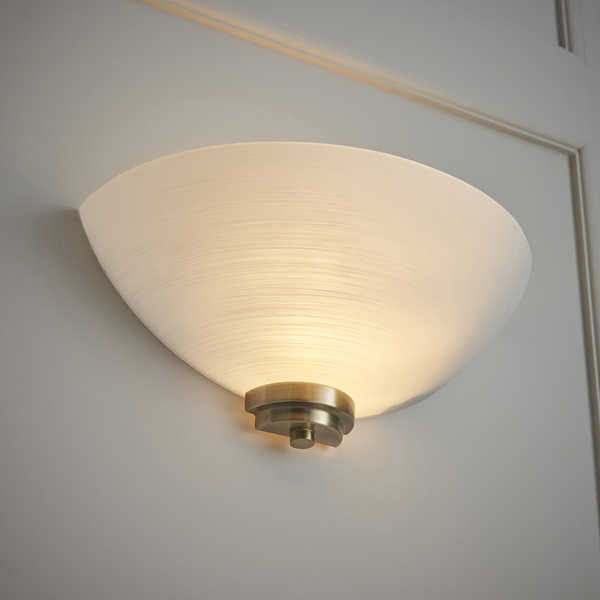 Lampa ścienna WELLES-1WBAB Endon półokrągła antyczny mosiądz