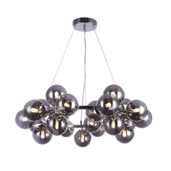 LAMPA wisząca DALLAS MOD548PL-25CH Maytoni szklana OPRAWA modernistyczny ZWIS molekuły chrom przydymione