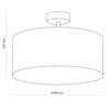 Lniana lampa sufitowa ekologiczna Rondo 6247 TK Lighting szara beżowa