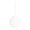 Nowoczesna lampa wisząca Bosso 1087XS Aldex biała kulista jadalniana