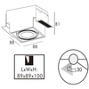 Sufitowa lampa wpuszczana ONEON 94361-BK kwadratowa czarny